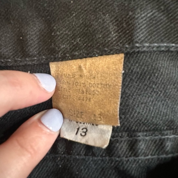 Vintage Lei High Waist Black rider Denim Shorts - Picture 5 of 7